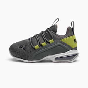 Tenis para infantes Axelion Mesh, Cool Dark Gray-PUMA Navy-Sea Kelp, extralarge
